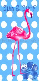 serviette de plage flamand rose